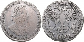 Russia Poltina 1724
14.12 g. F/F+ Bitkin# 1059 R1. Very rare! Peter I (1699-1725)