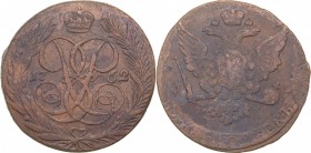 Russia 5 kopecks 1762
57.19 g. VF/F Bitkin# 442 R. Rare! Elizabeth (1741-1762)