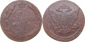 Russia 5 kopecks 1763 ЕМ
52.98 g. VF+/VF+ Bitkin# 609. Catherine II (1762-1796)