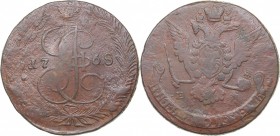 Russia 5 kopecks 1768 ЕМ
53.85 g. F/VF Bitkin# 614. Eagle type 1763-1767. Catherine II (1762-1796)