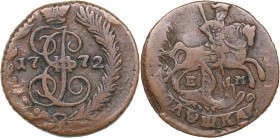 Russia Polushka 1772 ЕМ
2.89 g. VF/VF Bitkin# 752. Catherine II (1762-1796)