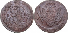 Russia 5 kopecks 1785 ЕМ
45.14 g. UNC/AU Rare condition. Bitkin# 636. Catherine II (1762-1796)
