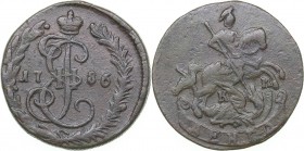 Russia Denga 1786 КМ
5.25 g. VF/VF Bitkin# 824. Catherine II (1762-1796)