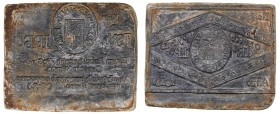 Russia - Livonia province set of two sided counterfeiters printing plates (4)
Extremely rare counterfeiter set for producing leather notes (payment c...