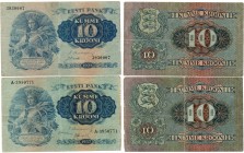 Estonia 10 krooni 1928, 1937 (2)
VF