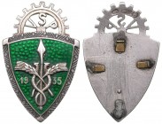 Latvia school badge VSP 1935
9.80 g. 40x23mm. 875 silver.