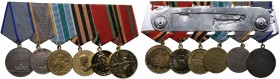 Russia - USSR orders and medals block
Medal For Courage; Medal For Battle Merit; Medal For the Defence of the Soviet Transarctic; Medal For the Victo...