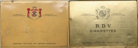 Great Britain Tobacco box
B.D.V. Cigarettes, Godfrey Phillips LTD. London, England. By appointment to H.M. The King of Spain. 15x10.5x2mm.