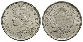 ARGENTINA - Repubblica - 10 Centavos - 1882 - AG Kr. 26 - qFDC/FDC