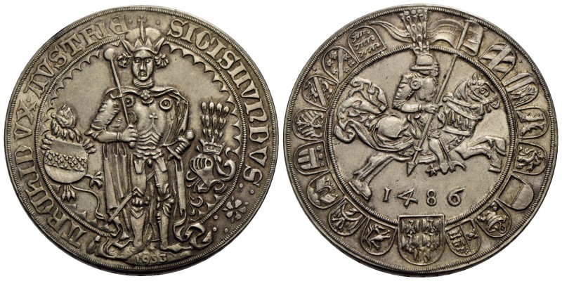 AUSTRIA - Sigismondo (1439-1490) - Gulden - 1486 - (AG g. 32) Riconio ufficiale ...