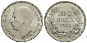 BULGARIA - Boris III (1918-1943) - 100 Leva - 1930 - AG Kr. 43 Eccezionale - FDC