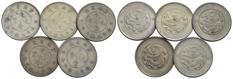 CINA - Yunnan - 50 Centesimi - (1911-1915) - AG Kr. 257 Pesi che vanno da gr. 12...