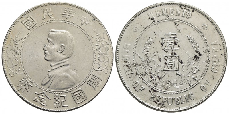 CINA - Repubblica Popolare Cinese (1912) - Dollaro - 1927 - AG Kr. 318a Macchiol...