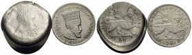 ETIOPIA - Haile Selassie I (1930-36/1941-74) - 50 Matonas - 1931 - NI Kr. 31 Lotto di due monete, di cui una con difetto di conio - SPL÷FDC