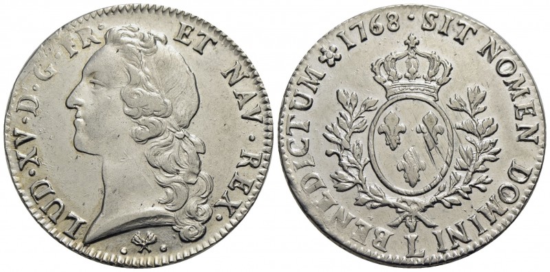 FRANCIA - Luigi XV (1715-1774) - Scudo - 1768 L - AG Gad. 322 Bei fondi lucenti ...