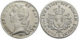 FRANCIA - Luigi XV (1715-1774) - Scudo - 1768 L - AG Gad. 322 Bei fondi lucenti - qSPL