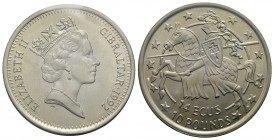 GIBILTERRA - Elisabetta II (1952) - 14 Ecus - 10 Pounds - 1992 - AG Kr. 624 In confezione originale - FDC