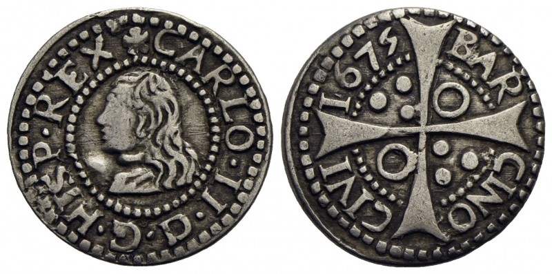 SPAGNA - Carlo II (1674-1700) - Reale - 1675 - AG Kr. 40 - BB