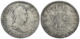 SPAGNA - Ferdinando VII (1808-1833) - 2 Reali - 1810 CI - AG Kr. 460.1 - BB+