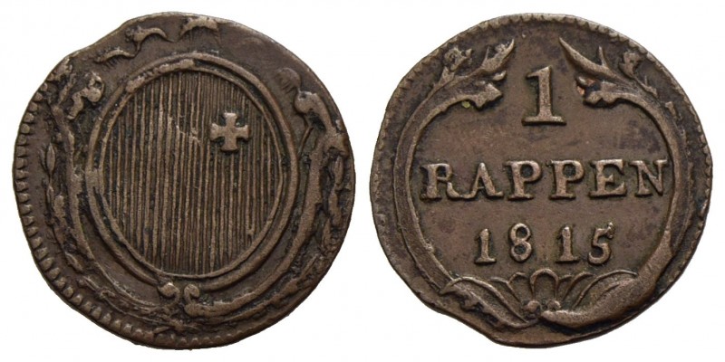 SVIZZERA - SCHWYZ - Rappen - 1815 - CU R Kr. 65 - BB+