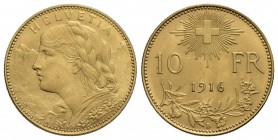 SVIZZERA - Confederazione - 10 Franchi - 1916 - AU Kr. 36 - FDC