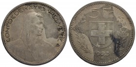 SVIZZERA - Confederazione - 5 Franchi - 1923 - AG Kr. 37 - qFDC
