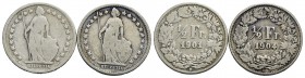 SVIZZERA - Confederazione - Mezzo franco - 1901 - AG RR Kr. 23 Assieme ad altro esemplare 1904 - Lotto di due monete - MB/qBB