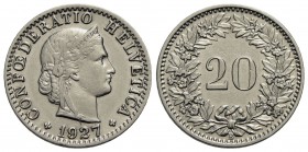 SVIZZERA - Confederazione - 20 Rappen - 1927 - NI NC Kr. 29 - SPL