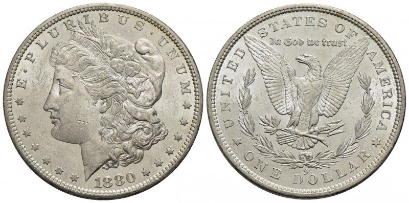 U.S.A. - Dollaro - 1880 S - Morgan - AG Kr. 110 Eccezionale con i fondi specular...