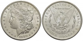 U.S.A. - Dollaro - 1880 S - Morgan - AG Kr. 110 Eccezionale con i fondi speculari - FDC