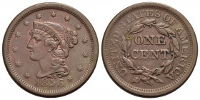 U.S.A. - Centesimo - 1856 - Braided hair - CU R Kr. 67 - SPL+