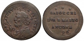 ANCONA - Pio VI (1775-1799) - Sampietrino - 1796 - CU R CNI 3; Munt. 144 - qSPL