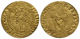 BOLOGNA - Giulio II (1503-1513) - Ducato - Stemma - R/ Figura di San Pietro - (AU g. 3,21) R CNI 11; Munt. 89 - SPL