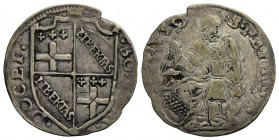 BOLOGNA - Clemente VII (1523-1534) - Grosso - Stemma della città con cimasa fogliata - R/ San Petronio in trono con pastorale nella d. e città nella s...