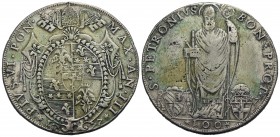 BOLOGNA - Pio VI (1775-1799) - Scudo romano - 1777 A. III - AG RR CNI 6; Munt. 198 Montatura rimossa - MB+