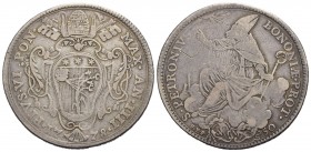 BOLOGNA - Pio VI (1775-1799) - Mezzo scudo romano - 1778 A. IIII - AG RR CNI 35; Munt. 207 - BB