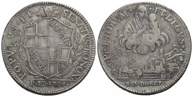 BOLOGNA - Governo Popolare (1796-1797) - Scudo - 1796 - AG RR Pag. 34/34d; Mont. 27/31; Chimienti 1185 II tipo - BB+