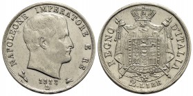 BOLOGNA - Napoleone I, Re d'Italia (1805-1814) - 2 Lire - 1813 - AG R Pag. 55a; Mont. 91 Puntali sagomati - qSPL/SPL+
