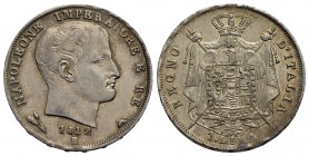 BOLOGNA - Napoleone I, Re d'Italia (1805-1814) - Lira - 1812 - AG Pag. 59; Mont. 99 Puntali aguzzi - qSPL/SPL+