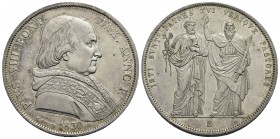 BOLOGNA - Pio VIII (1829-1830) - Scudo - 1830 A. I - AG R Pag. 126; Mont. 2 - FDC