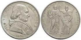 BOLOGNA - Pio VIII (1829-1830) - Scudo - 1830 A. I - AG R Pag. 126; Mont. 2 - BB+