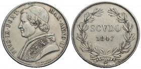 BOLOGNA - Pio IX (1846-1866) - Scudo - 1847 A. II - AG NC Pag. 241; Mont. 10 Appiccagnolo rimosso - BB