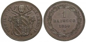 BOLOGNA - Pio IX (1846-1866) - Baiocco - 1850 A. IV - CU R Pag. 318; Mont. 305 B su R - SPL-FDC