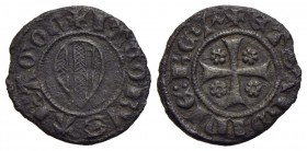BONARIA - Giacomo II d'Aragona (1323-1327) - Alfonsino minuto - Stemma a cuore - R/ Croce e quattro rosette - (MI g. 0,73) R CNI 4; MIR 5 Ottima conse...