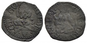 FANO - Gregorio XIII (1572-1585) - Quattrino - Stemma con chiavi decussate - R/ Busto di San Pietro - (MI g. 0,54) R CNI 165; Munt. 401 var. I - BB-SP...