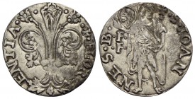 FIRENZE - Repubblica (1189-1532) - Grosso - (1506 - II semestre) - Giglio - R/ San Giovanni Battista - (AG g. 1,65) RRR Bern. II, 3540/4; MIR 67/2 Ste...