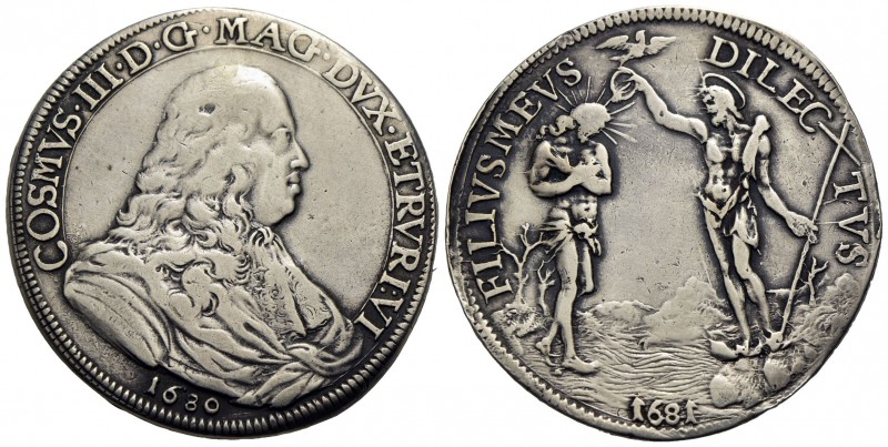 FIRENZE - Cosimo III (1670-1723) - Piastra - 1680/1681 - AG RR CNI 65/66; MIR 32...