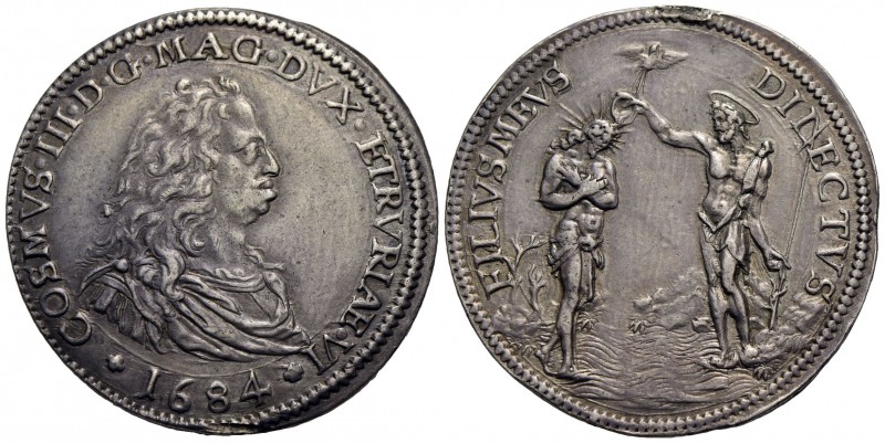 FIRENZE - Cosimo III (1670-1723) - Piastra - 1684 - AG RR CNI 68/69; MIR 329/3 -...