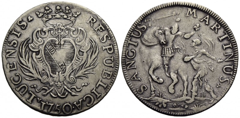 LUCCA - Repubblica (1369-1799) - Scudo - 1750 - AG CNI 815; MIR 237/9 - bel BB