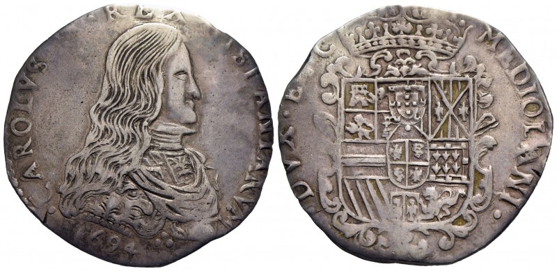 MILANO - Carlo II, secondo periodo (1675-1700) - Filippo - 1694 - AG Crippa 4; M...